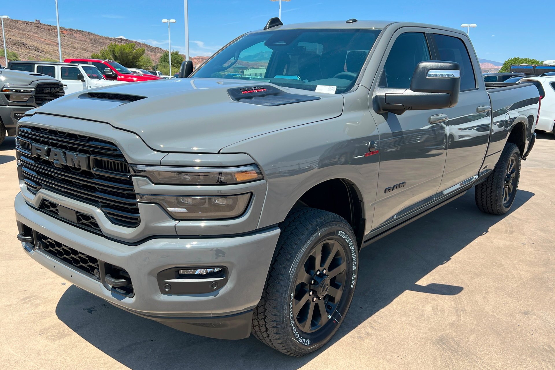 New 2026 Ceramic Gray Clear-Coat Exterior Paint RAM Laramie image 1