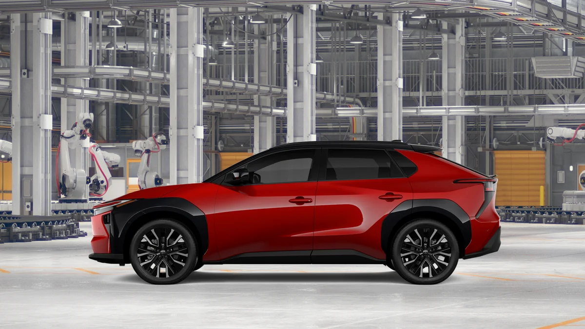 New 2026 Supersonic Red with Midnight Black Metallic roof Toyota Limited image 4