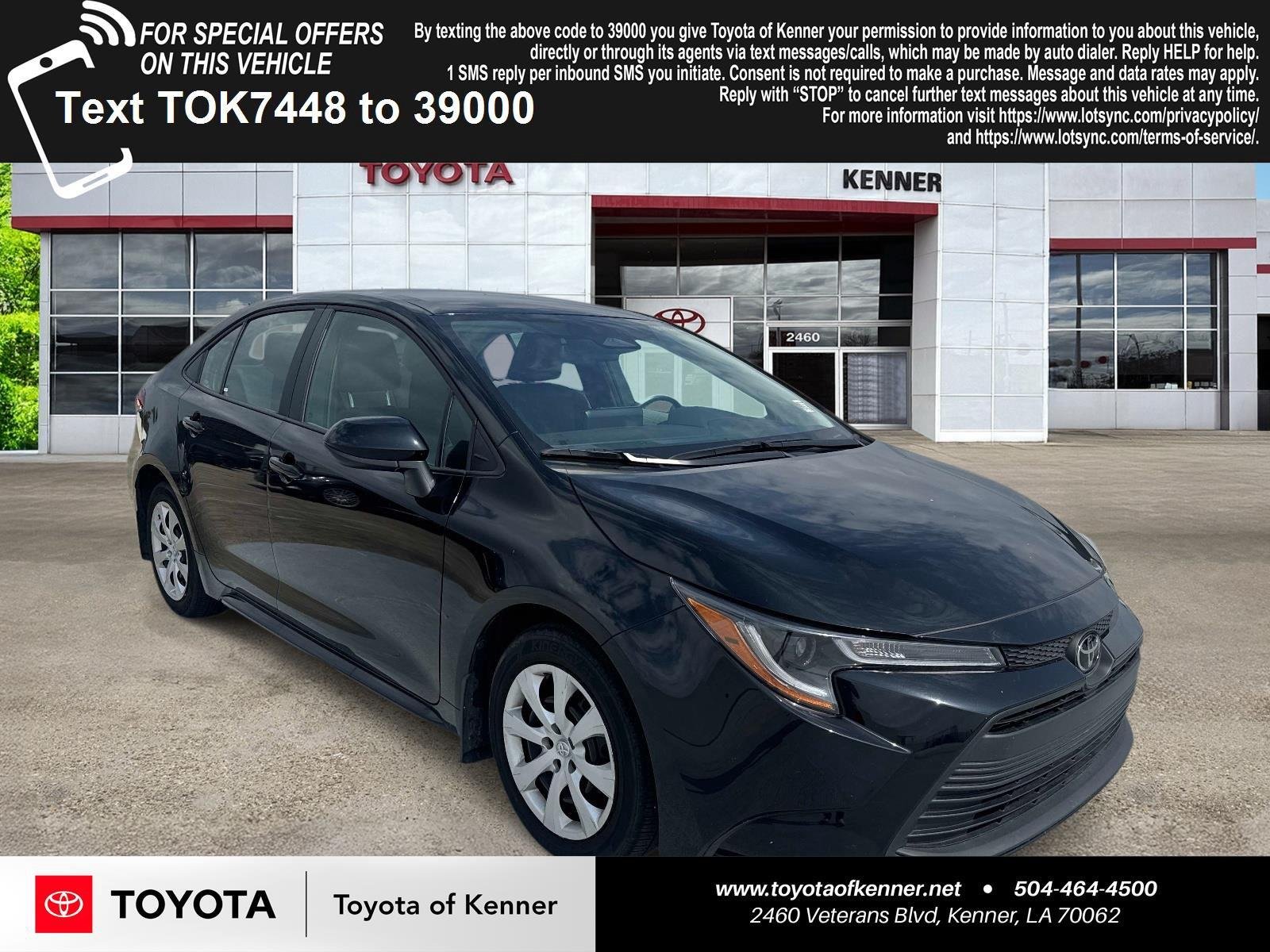 Used 2025 Midnight Black Metallic Toyota LE image 1