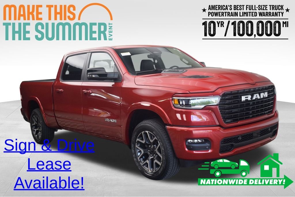 New 2026 Molten Red Pearl-Coat Exterior Paint RAM Laramie image 1