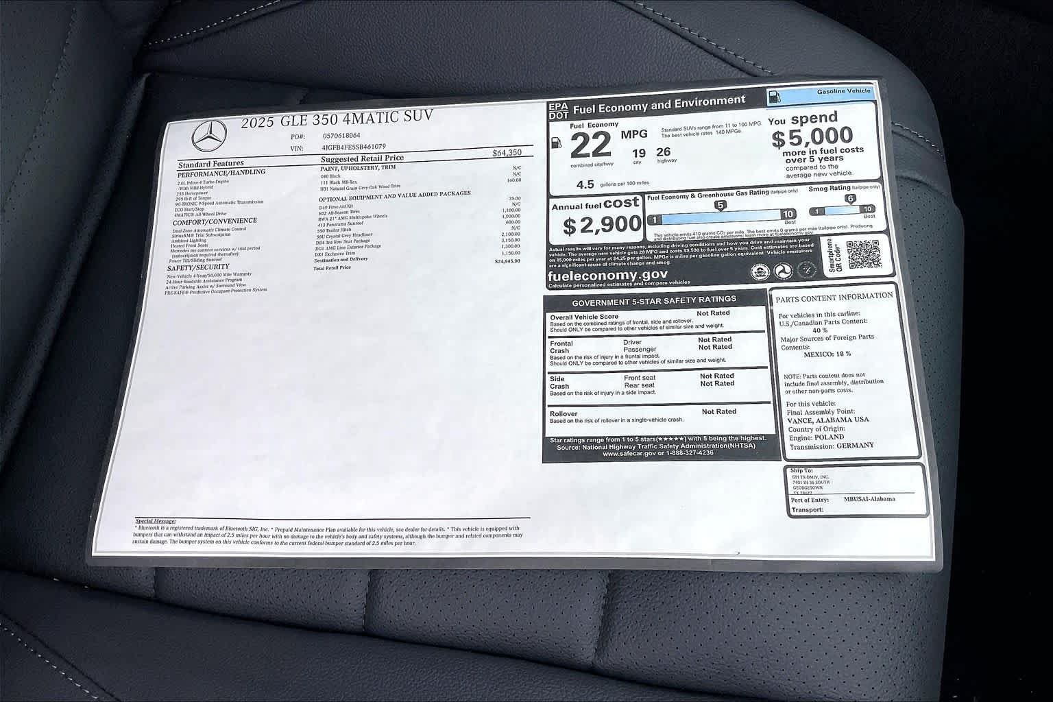 2025 Mercedes-Benz GLE GLE350 - Photo 16