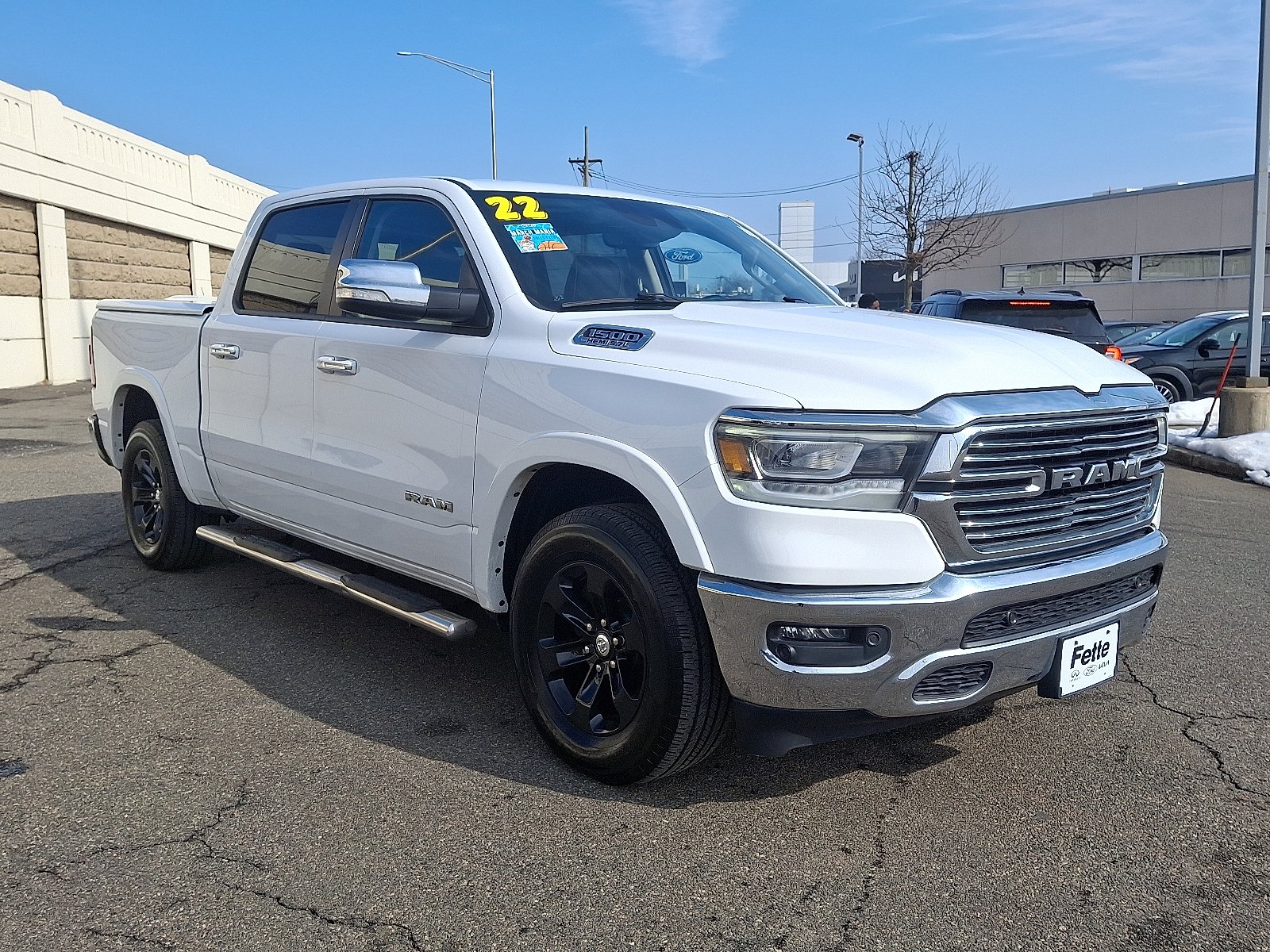Used 2022 Bright White Clearcoat - PW7 Ram Laramie Crew Cab 4x4 5