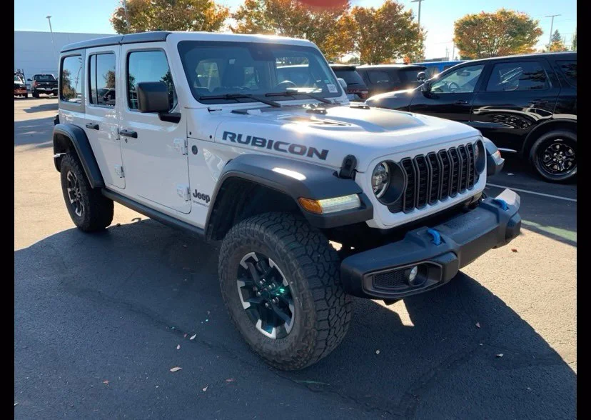 Used 2024 Bright White Clearcoat Jeep Rubicon 4xe image 5