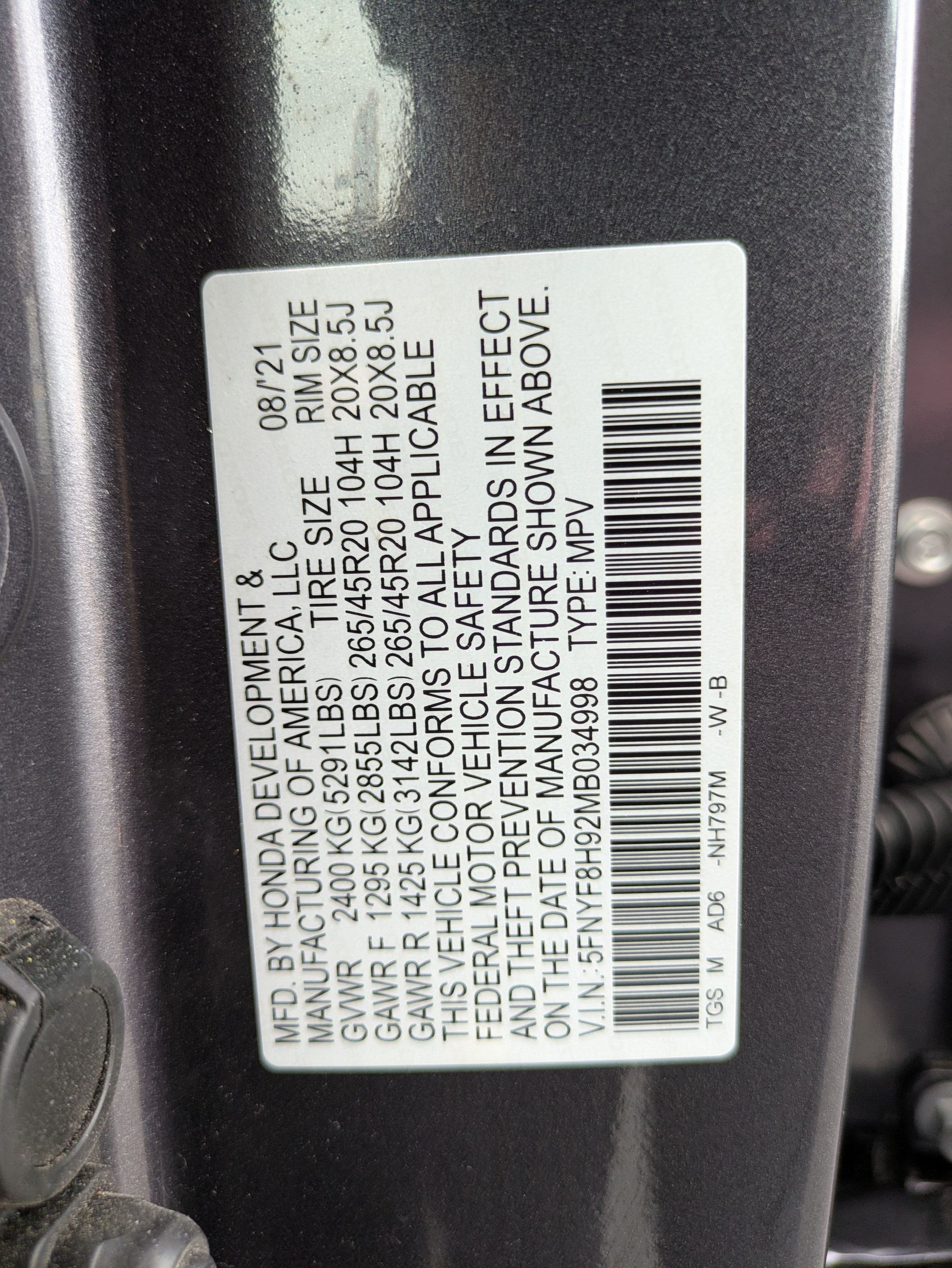 Used 2021 Lunar Silver Metallic Honda Touring image 35
