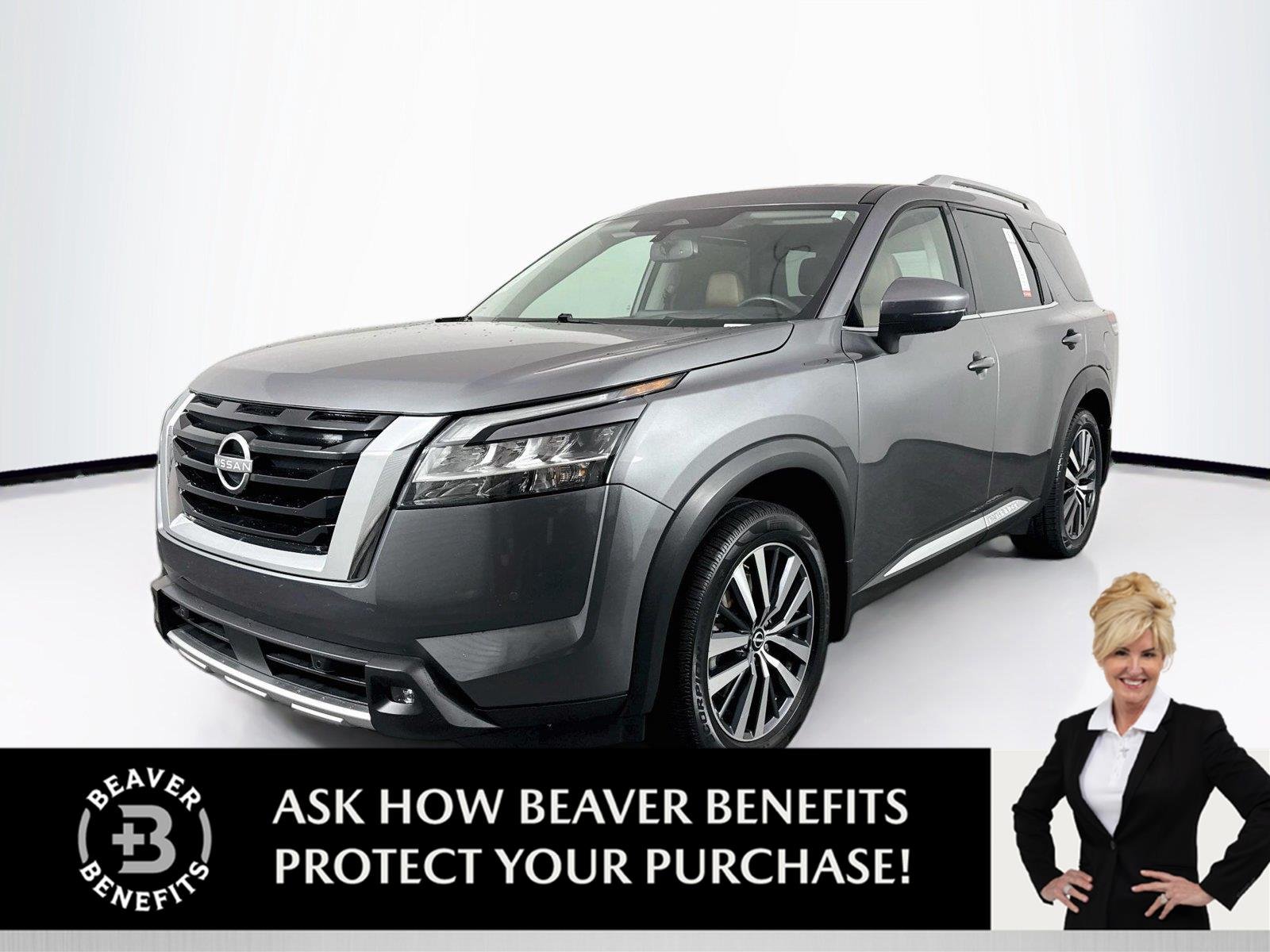Used 2022 Gun Metallic Nissan Platinum image 1