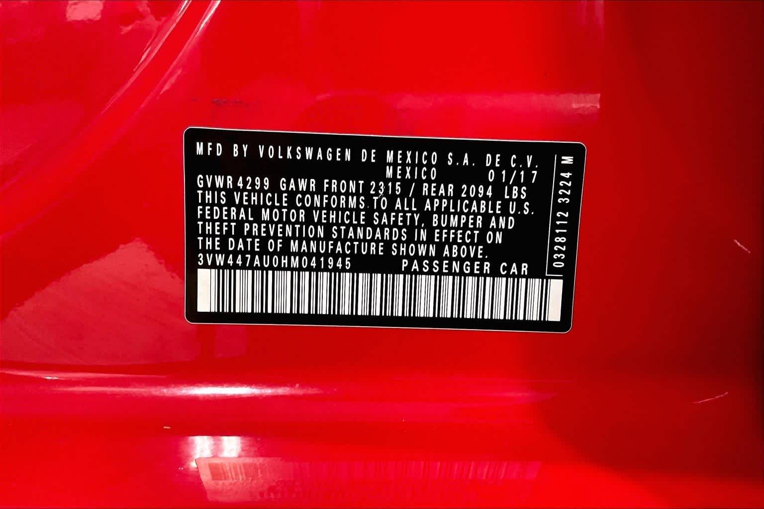 Used 2017 Tornado Red Volkswagen Sport image 35