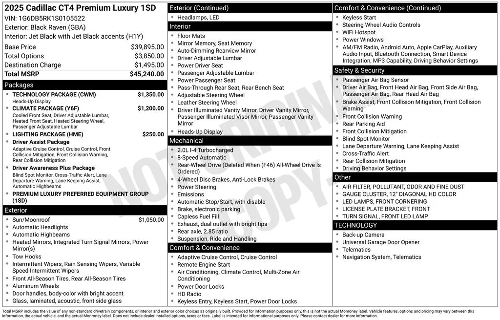 Used 2025 Black Cadillac Premium Luxury image 3