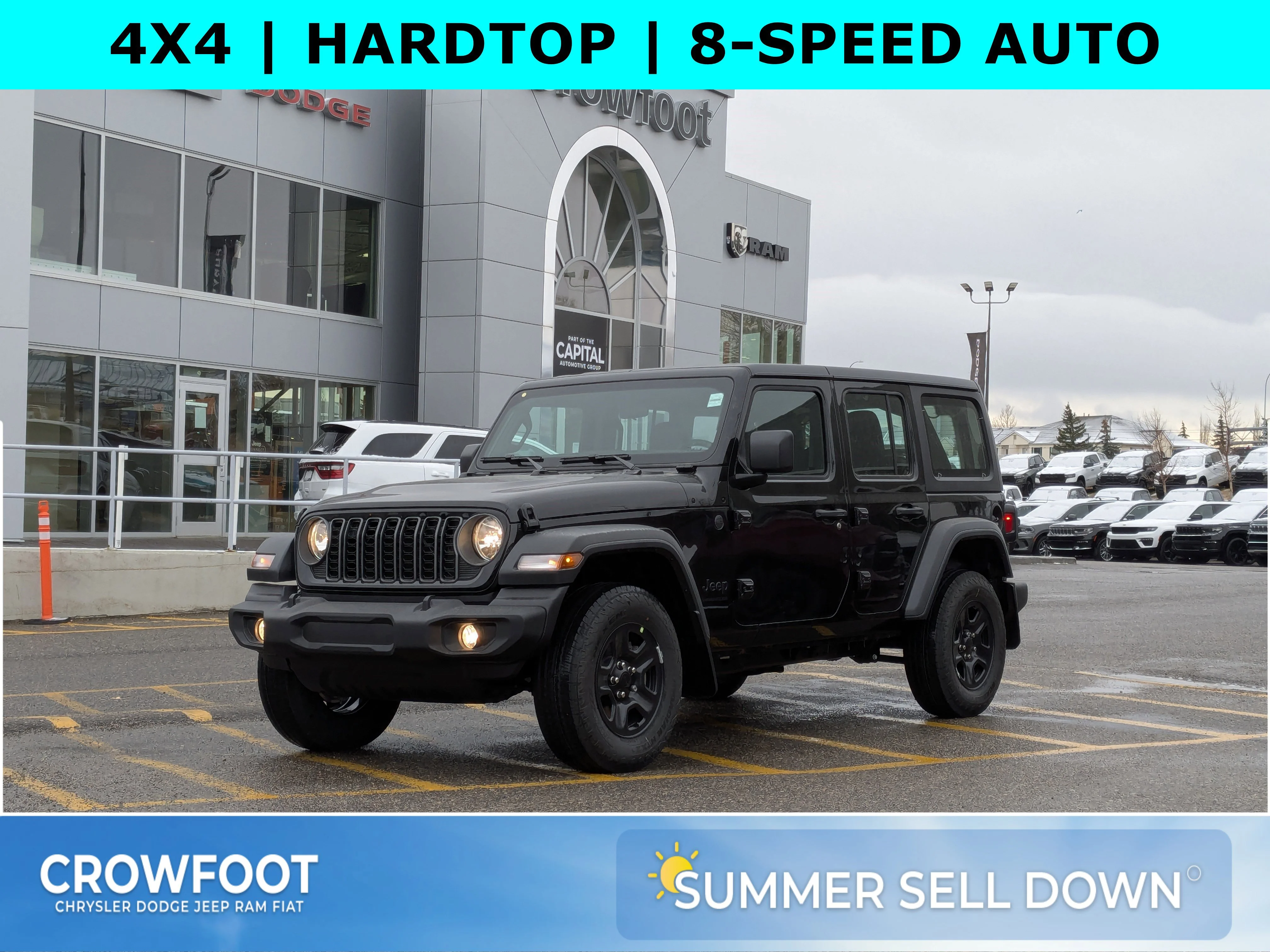 New 2026 Black Jeep Sport - - 2.0L Turbo Engine - 12.3 Uconnect 5 Display - 3-Piece Hard Top - 8-Speed Auto & More image 1