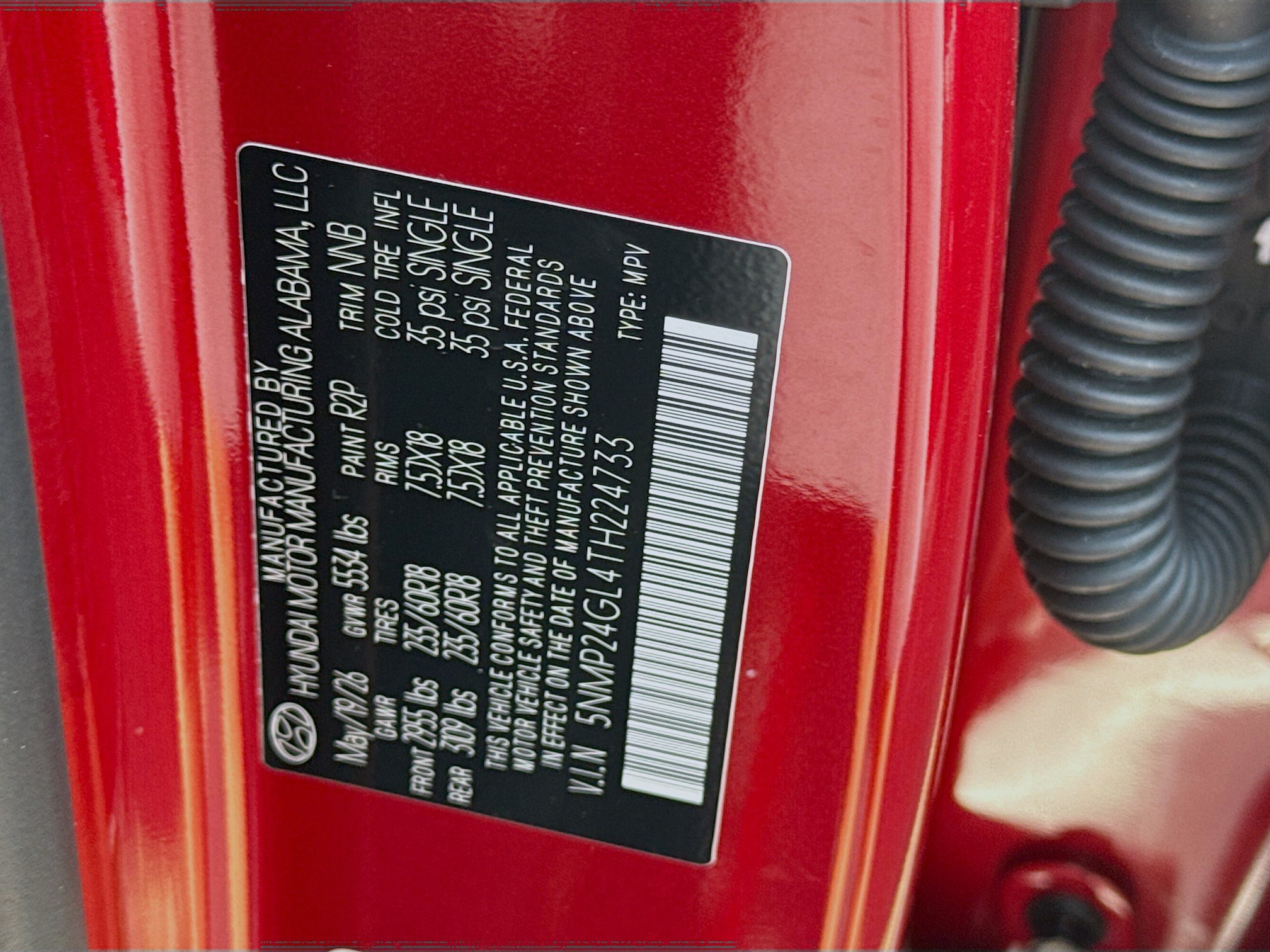 New 2026 Ultimate Red Hyundai SEL FWD image 48