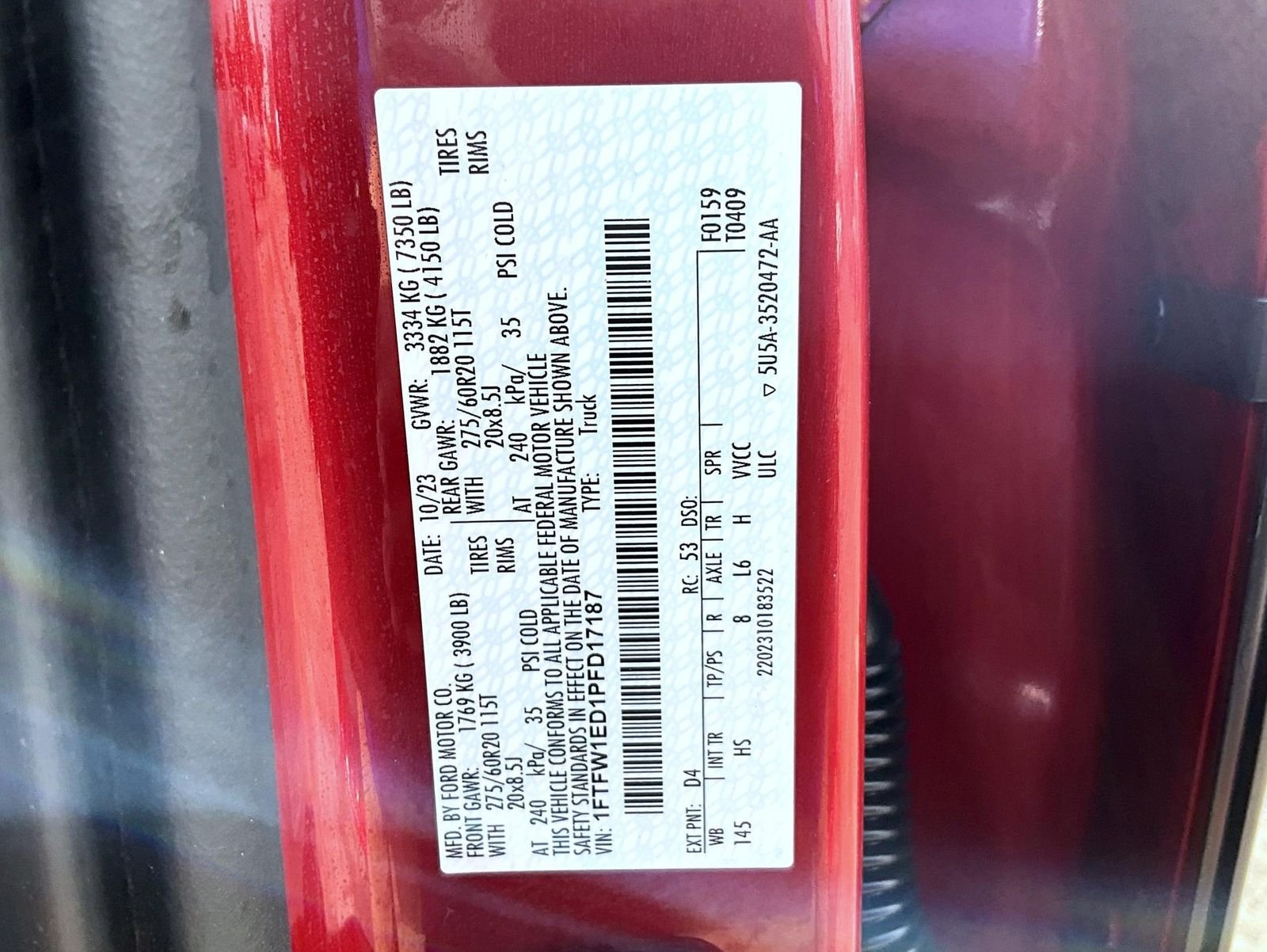 Used 2023 Red Ford Lariat image 27