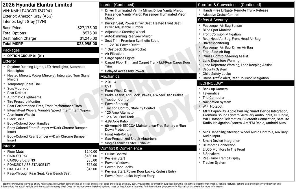 New 2026 Gray Hyundai Limited image 23