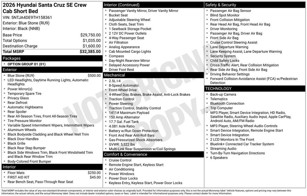 2026 Hyundai Santa Cruz SE - Photo 6