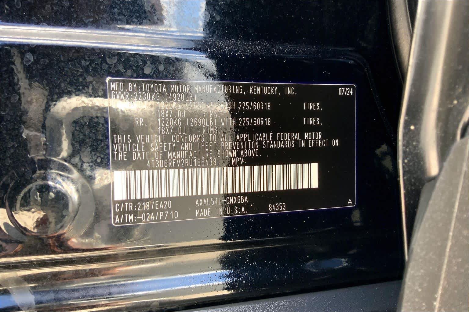 Used 2024 Midnight Black Metallic Toyota Hybrid Limited image 36