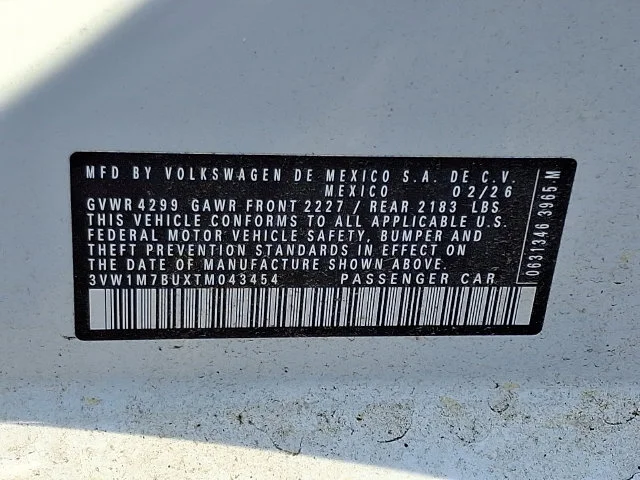 New 2026 White Volkswagen 2.0T Autobahn image 17