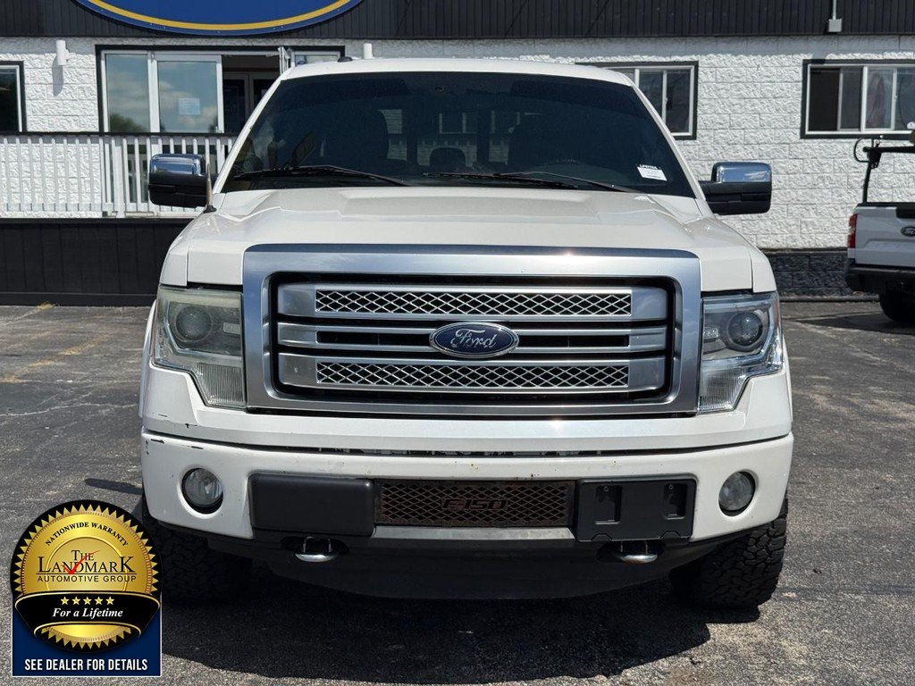 Used 2013 White Platinum Metallic Tri-Coat Ford 4WD SuperCrew 145" Platinum image 2