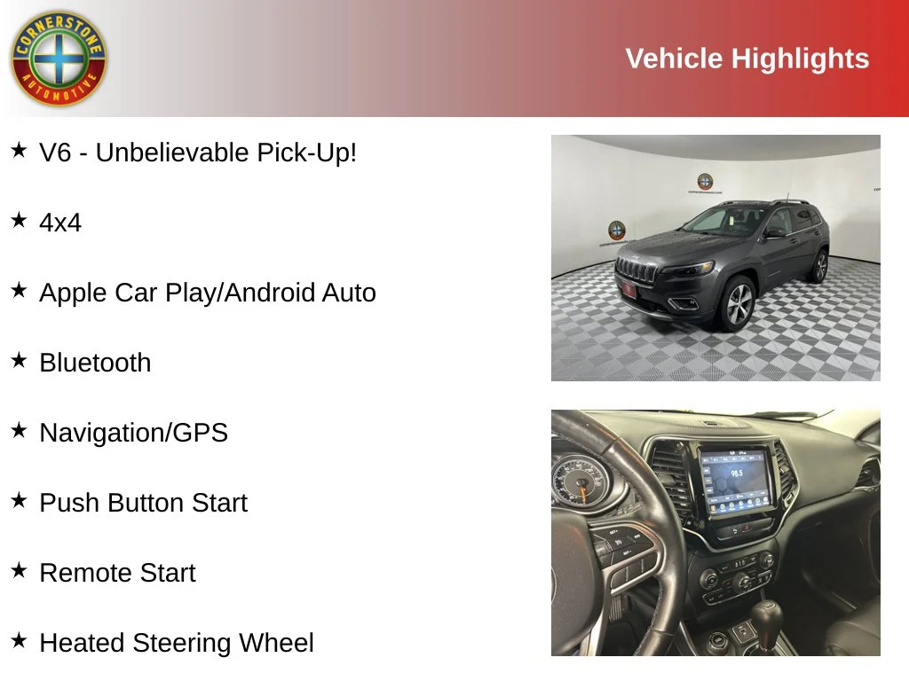 Used 2020 Jeep Cherokee Limited with VIN 1C4PJMDX2LD604902 for sale in Elk River, Minnesota