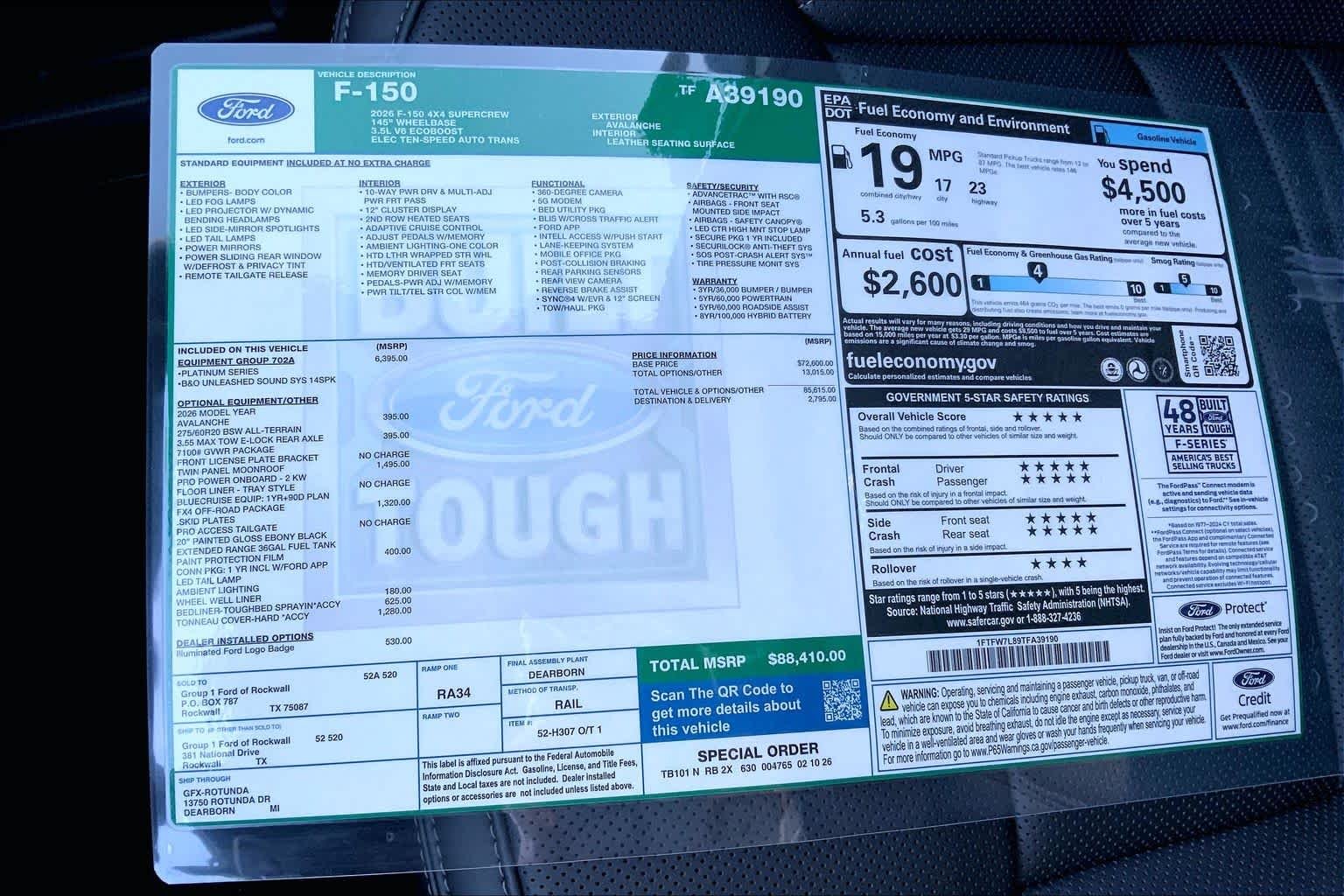 New 2026 Avalanche Ford Platinum® image 19