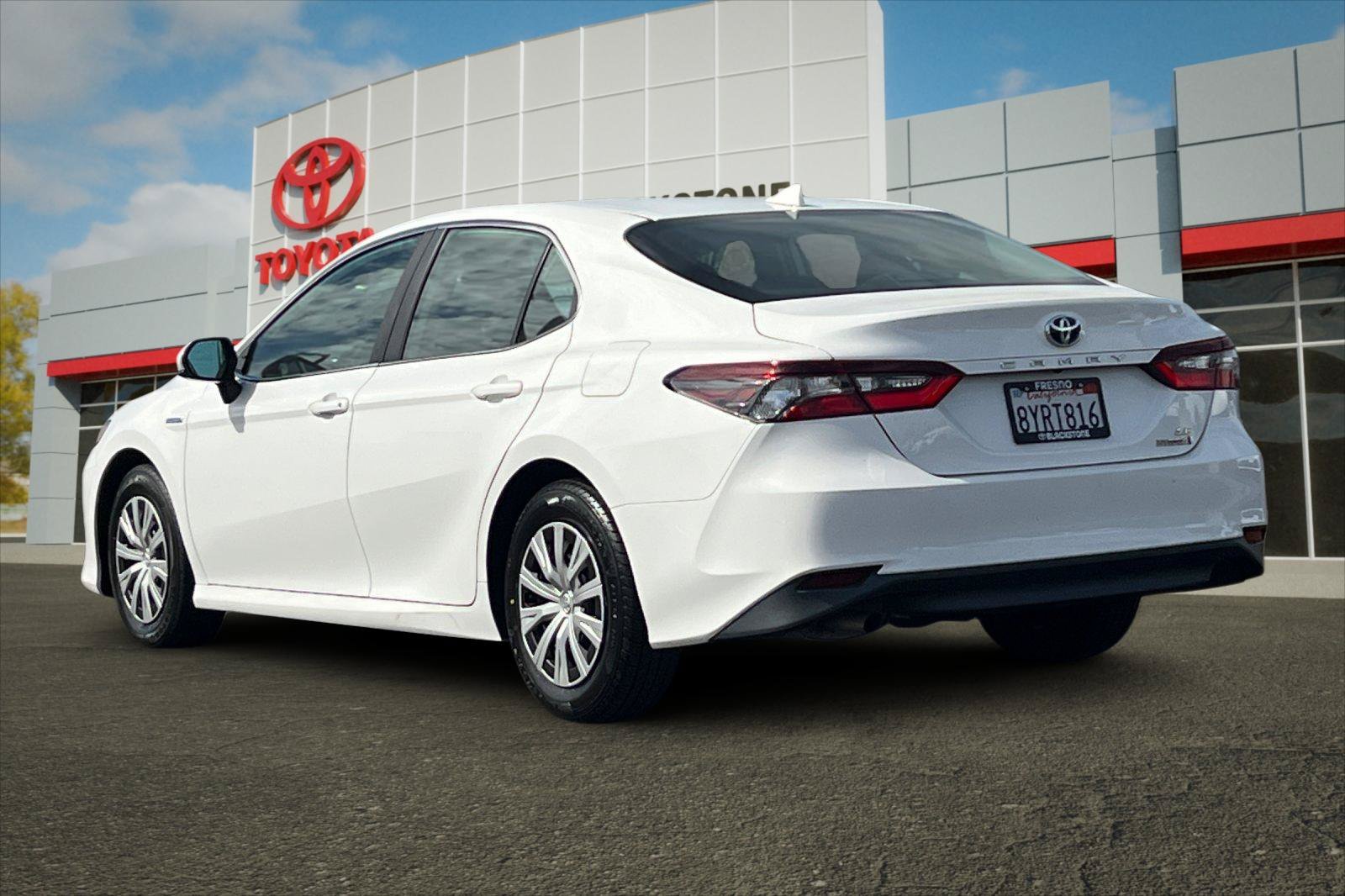 Certified Used 2021 Super White Toyota Hybrid LE image 5