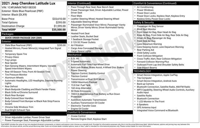 Used 2021 Blue Jeep Latitude Lux image 18