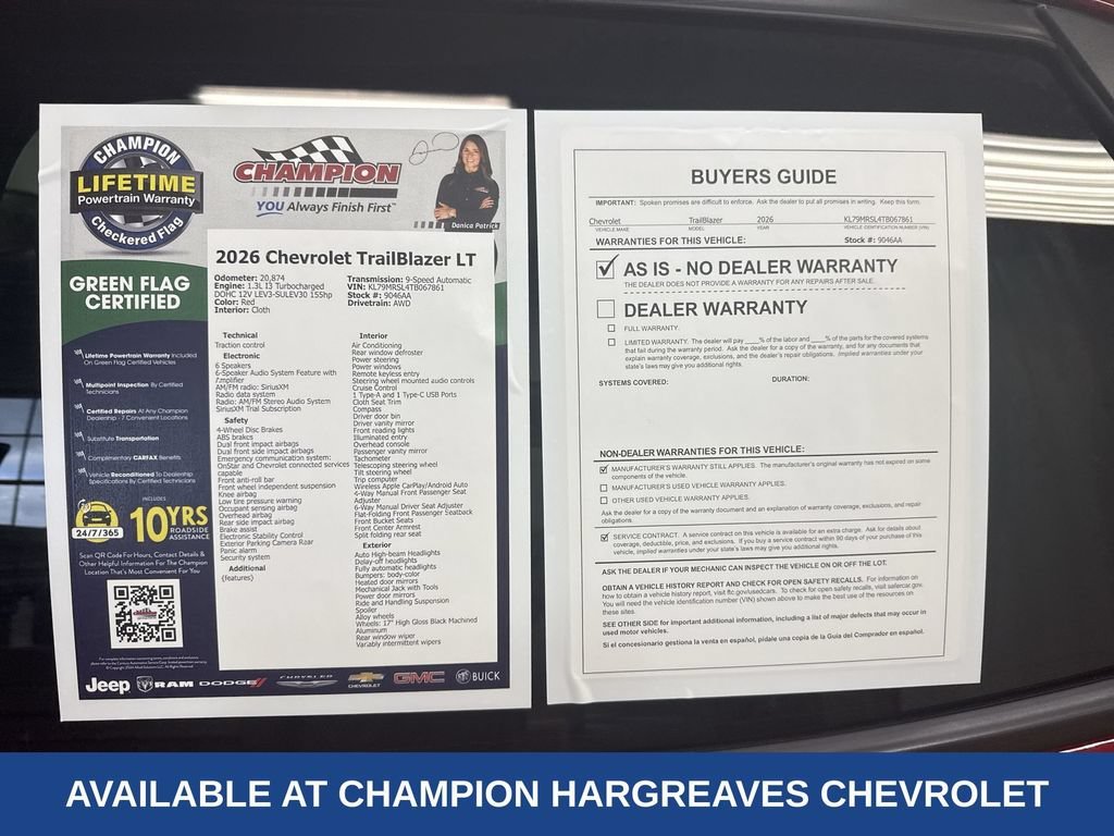 Certified Used 2026 Apex Red Chevrolet LT image 43
