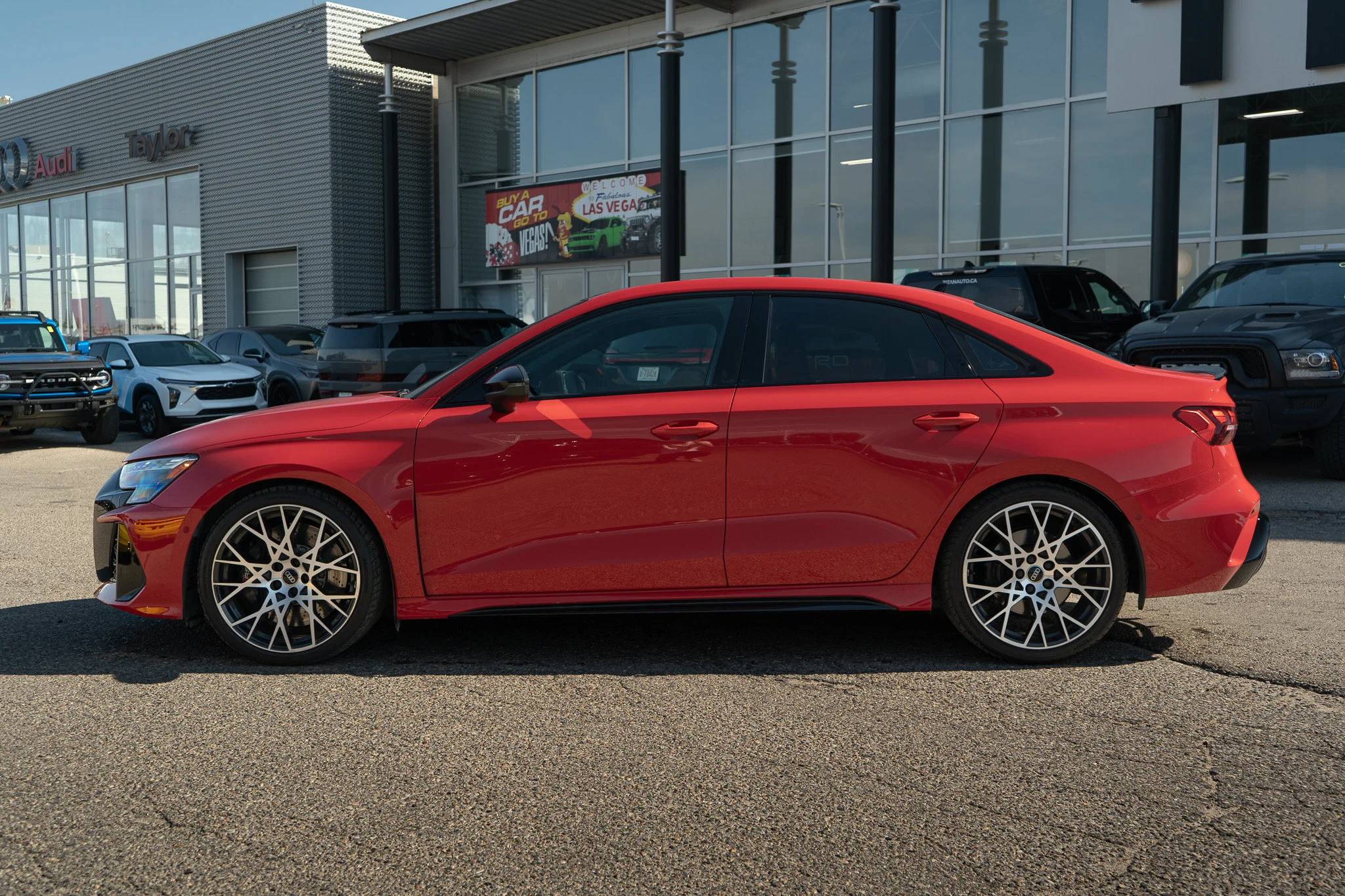 Certified Used 2025 Progressive Red Metallic Audi 2.5 TFSI Quattro*394HP! | 5 Cylinder Turbo | RS Design + Tech Pack | PPF | Winter Tires Included image 8
