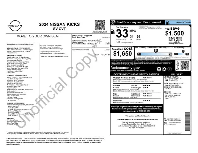 Used 2024 Gray Nissan SV image 17