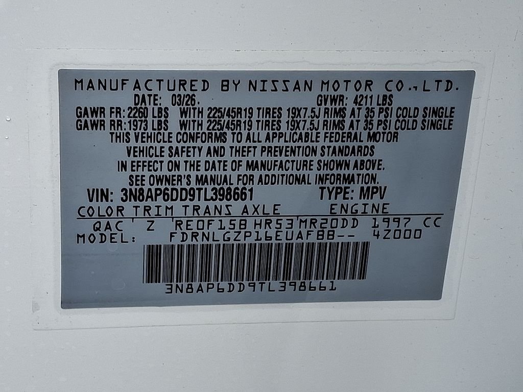 New 2026 Aspen White TriCoat Nissan SR image 20