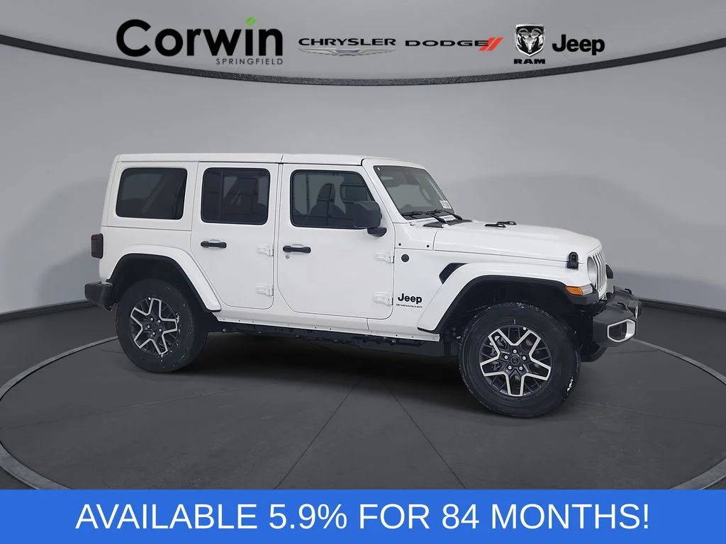 New 2026 Bright White Clear-Coat Exterior Paint Jeep Sahara image 1