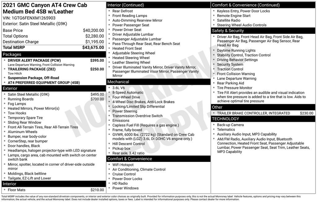 Used 2021 Gray GMC AT4 w/Leather image 6