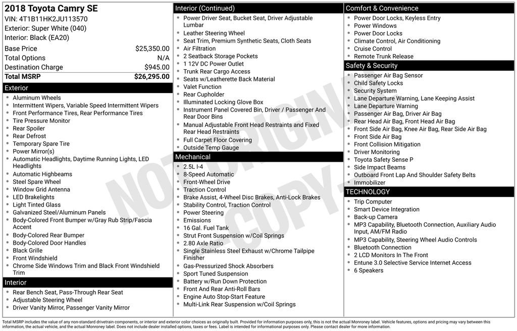 Certified Used 2018 White Toyota SE image 27