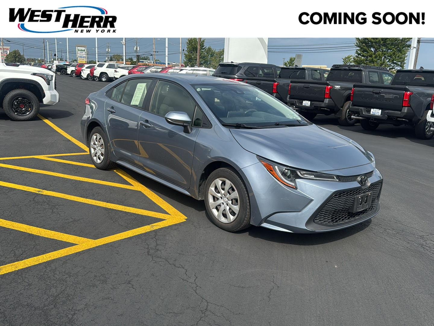 Used 2020 Celestite Gray Metallic Toyota LE image 1