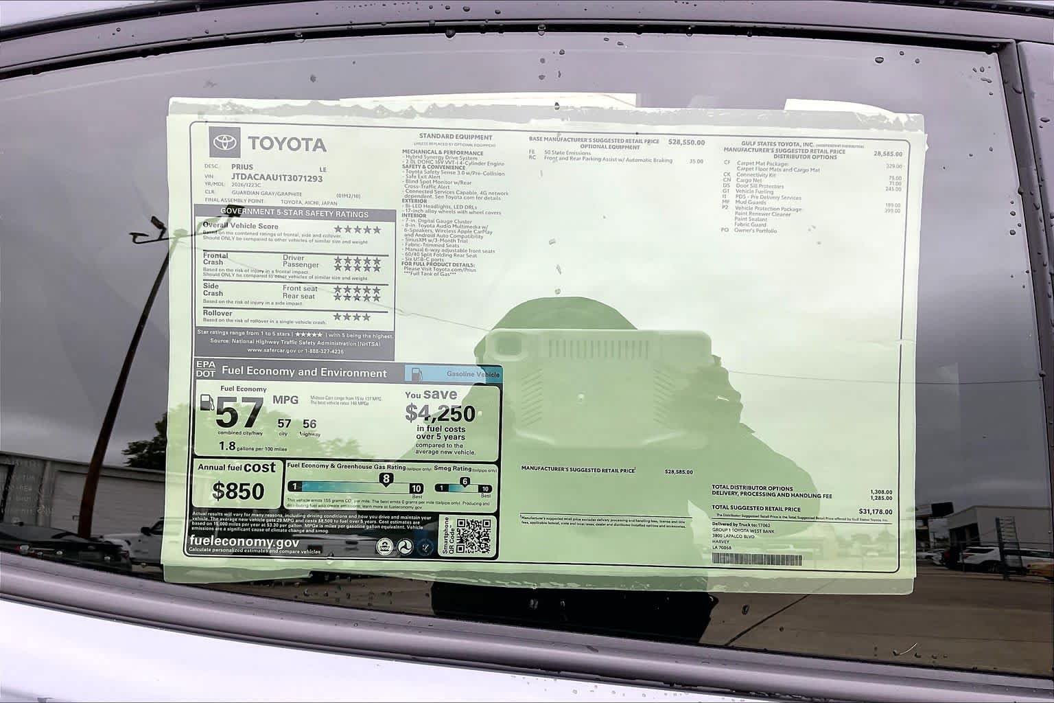 New 2026 Guardian Gray Toyota LE image 22