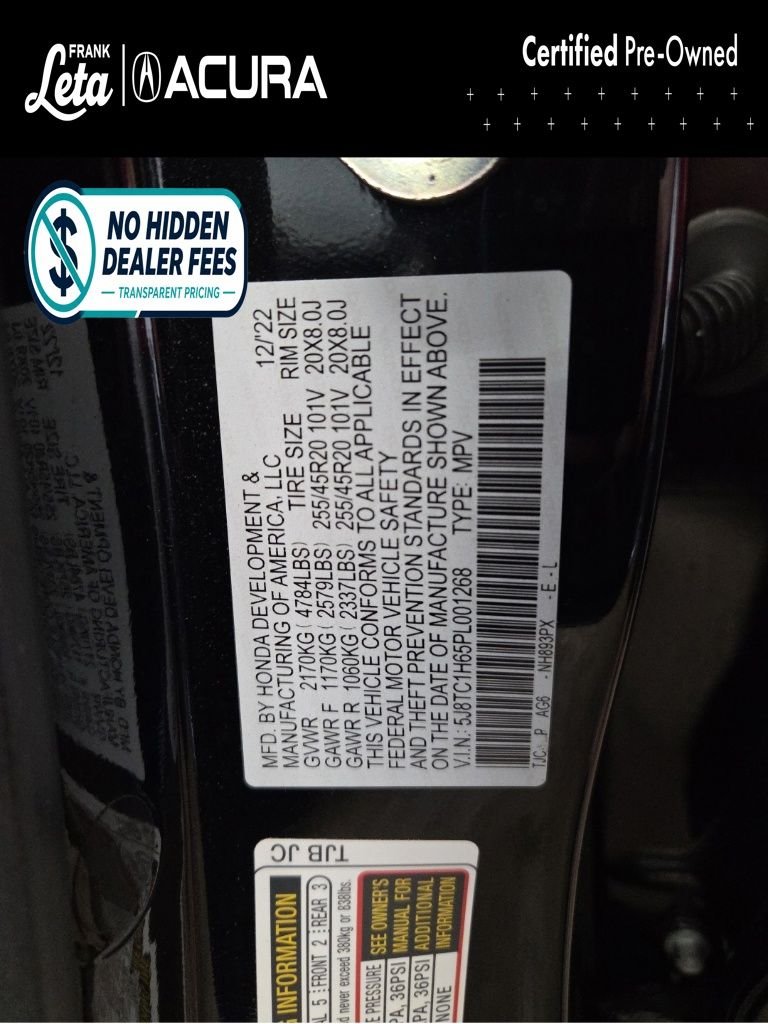 Certified Used 2023 Majestic Black Pearl Acura  image 27