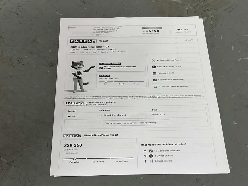 Used 2021 Torred Clearcoat Dodge R/T 5.7L HEMI 1 Owner image 32