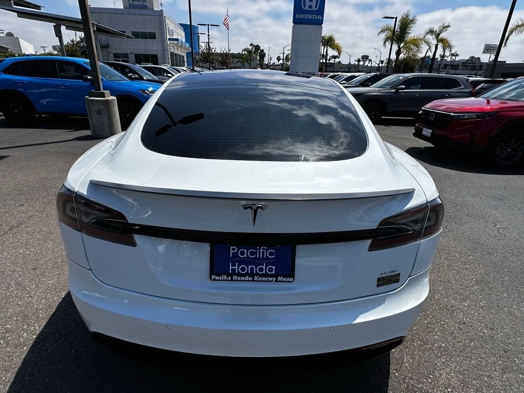 Used 2021 Pearl White Multi-Coat Tesla Plaid image 7