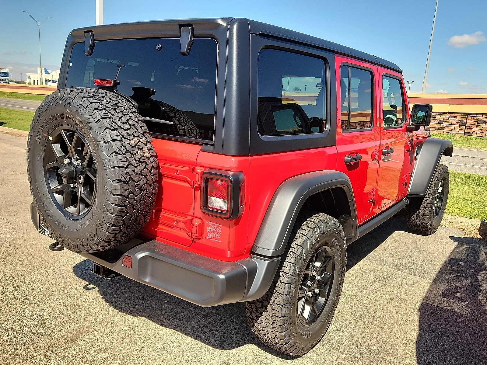 New 2027 Firecracker Red Clear-Coat  Paint Jeep 4-DOOR WILLYS image 4