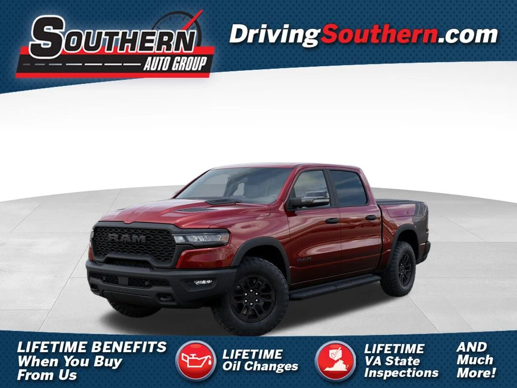 New 2026 Delmonico Red Pearl-Coat Exterior Paint RAM Rebel image 1