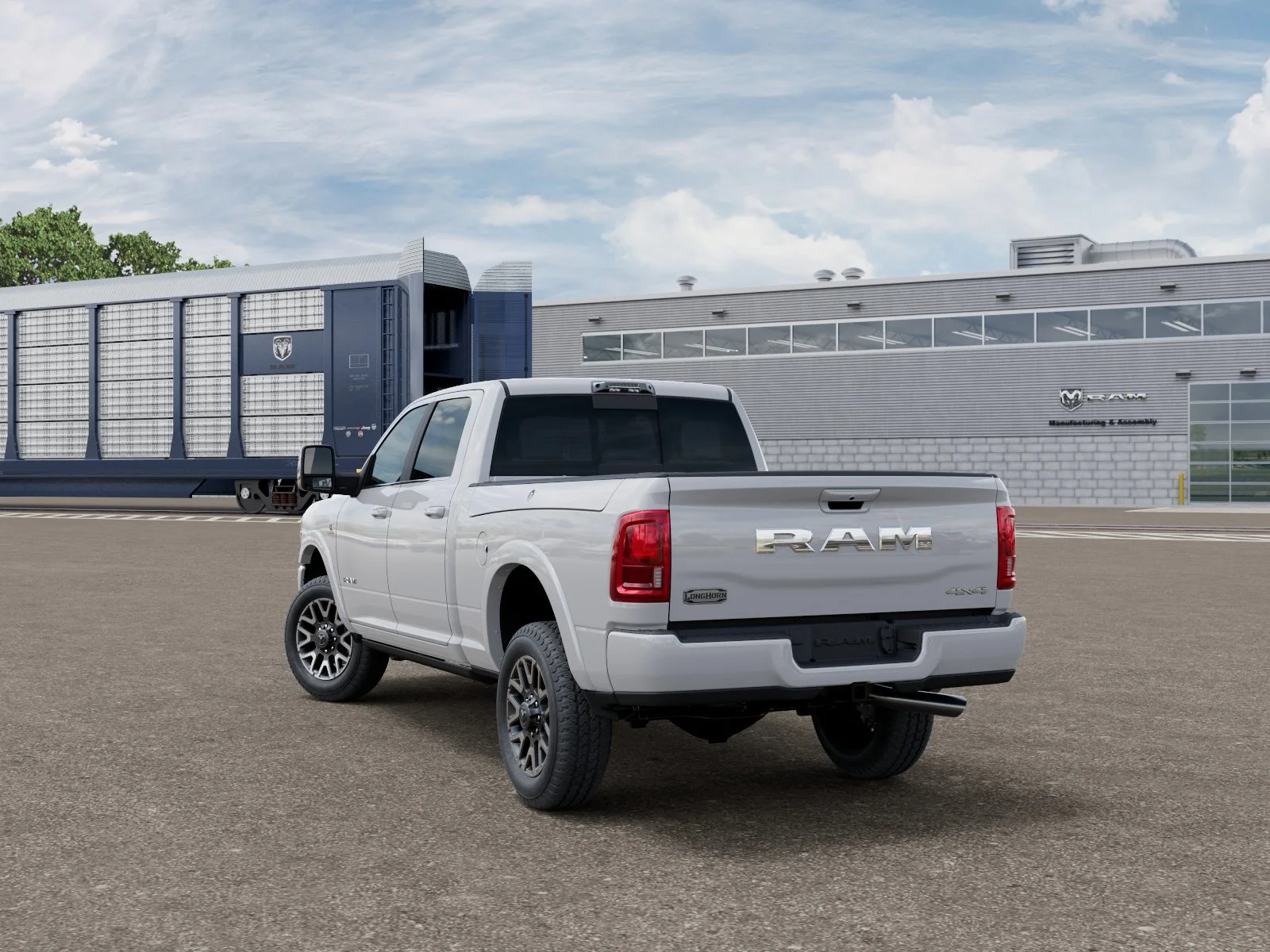 New 2026 Bright White Clear-Coat Exterior Paint RAM Longhorn image 2