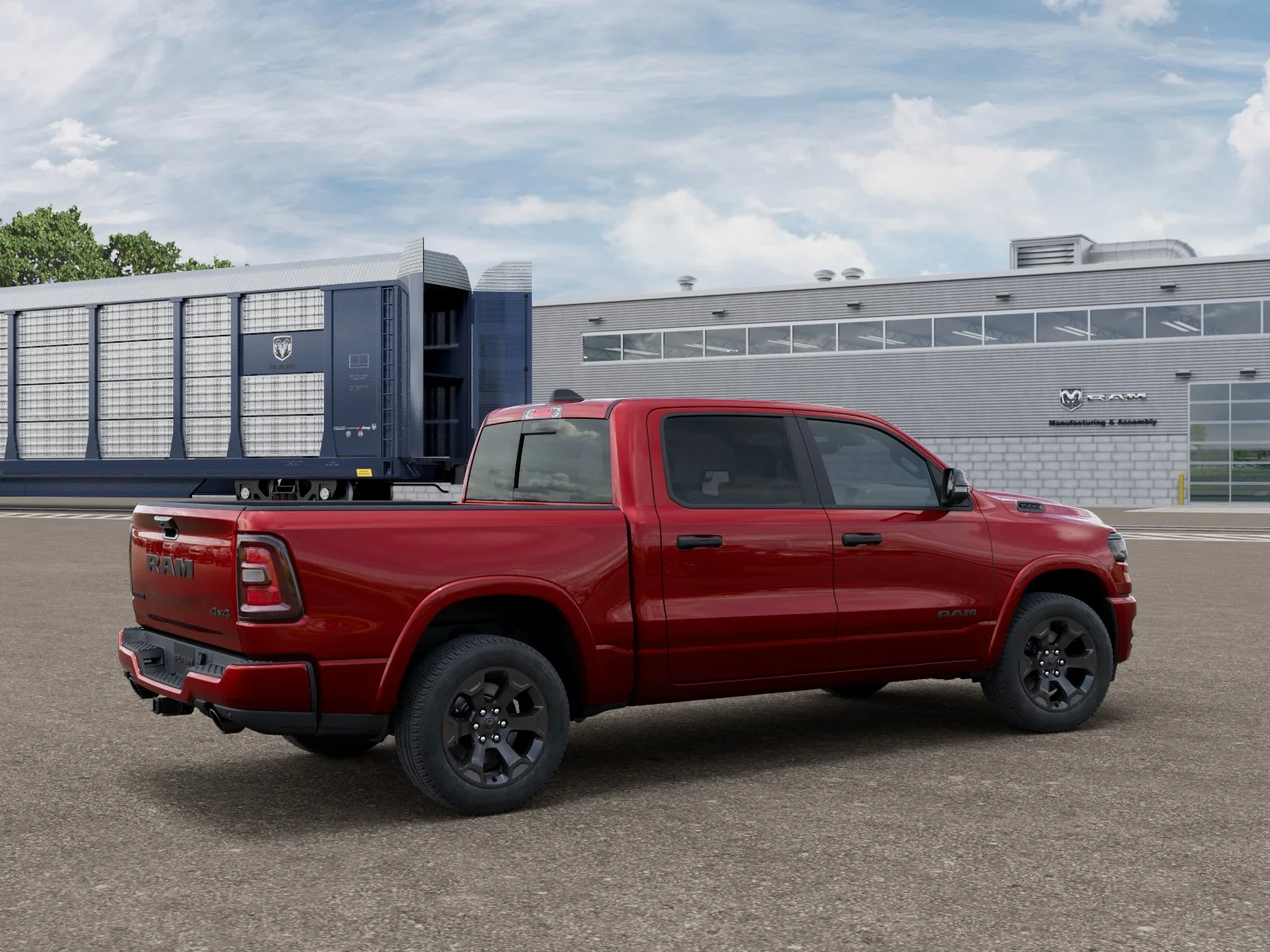 New 2026 Molten Red Pearl-Coat Exterior Paint RAM BIG HORN image 2