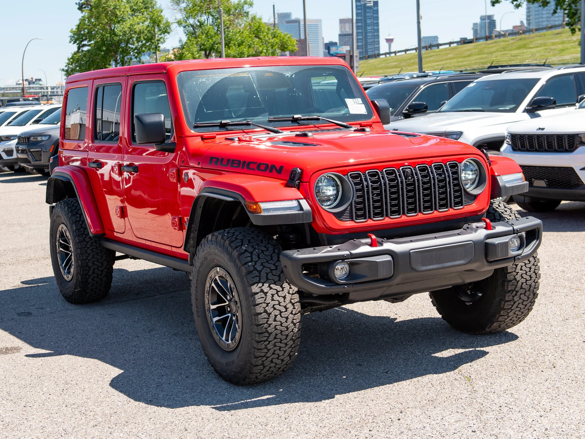 New 2026 Red Jeep Rubicon X*, 35 Inch Tires, Steel Bumpers, Nappa Leather image 6