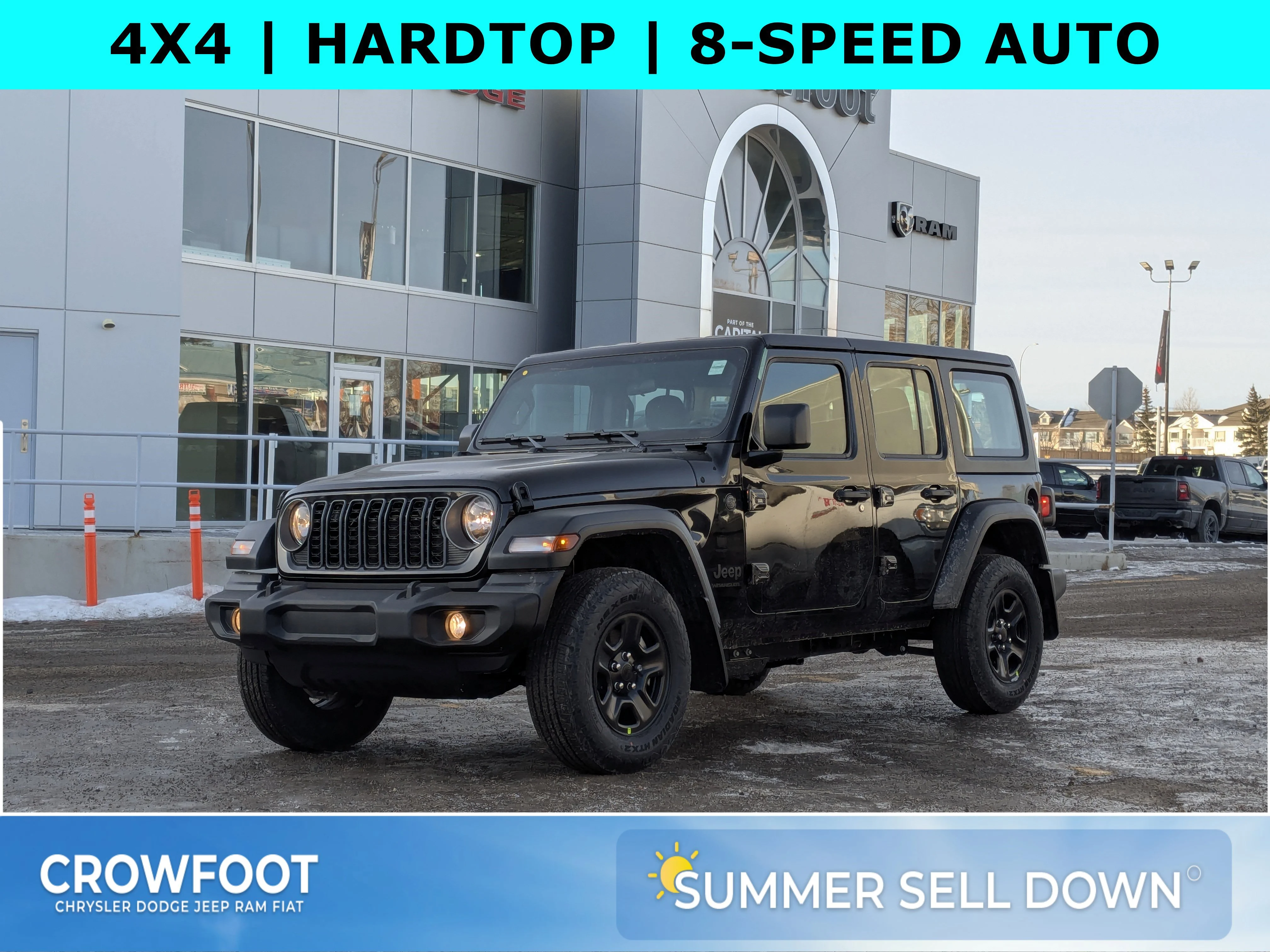 New 2026 Black Jeep Sport - - 3.6L V6 Engine - 12.3 Uconnect 5 - 3-Piece Hardtop - 8-Speed Auto & More image 1