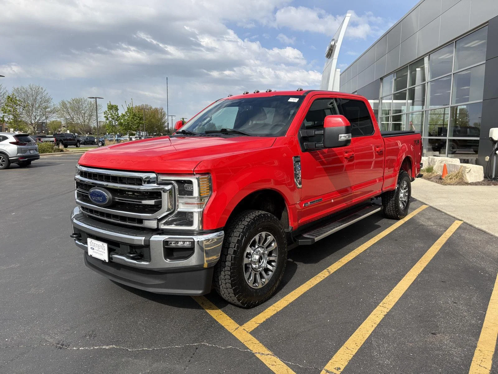 Used 2022 Race Red Ford Lariat image 3