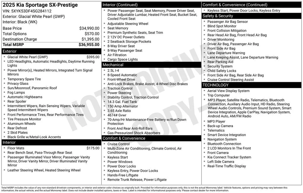 Used 2025 White Kia SX-Prestige image 2