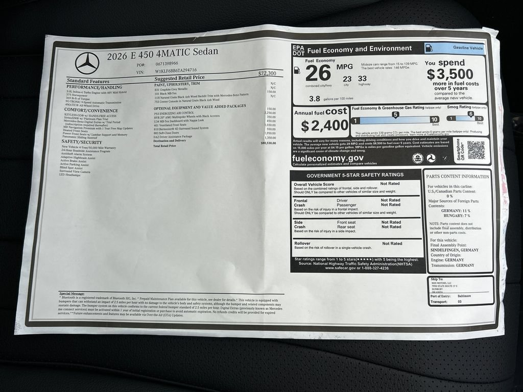 New 2026 Graphite Grey Metallic Mercedes-Benz E 450 image 76