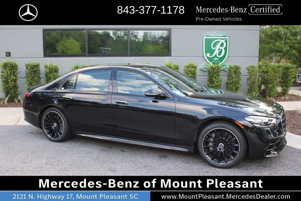 Certified 2025 Mercedes-Benz S-Class S 580e with VIN W1K6G6KB1SA318428 for sale in Mount Pleasant, SC