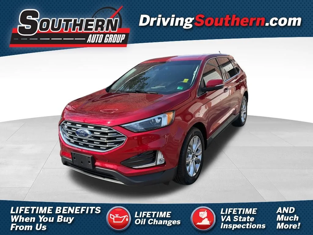 Used 2023 Red Ford Titanium image 1