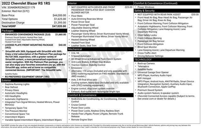 Used 2022 RED HOT Chevrolet RS image 6