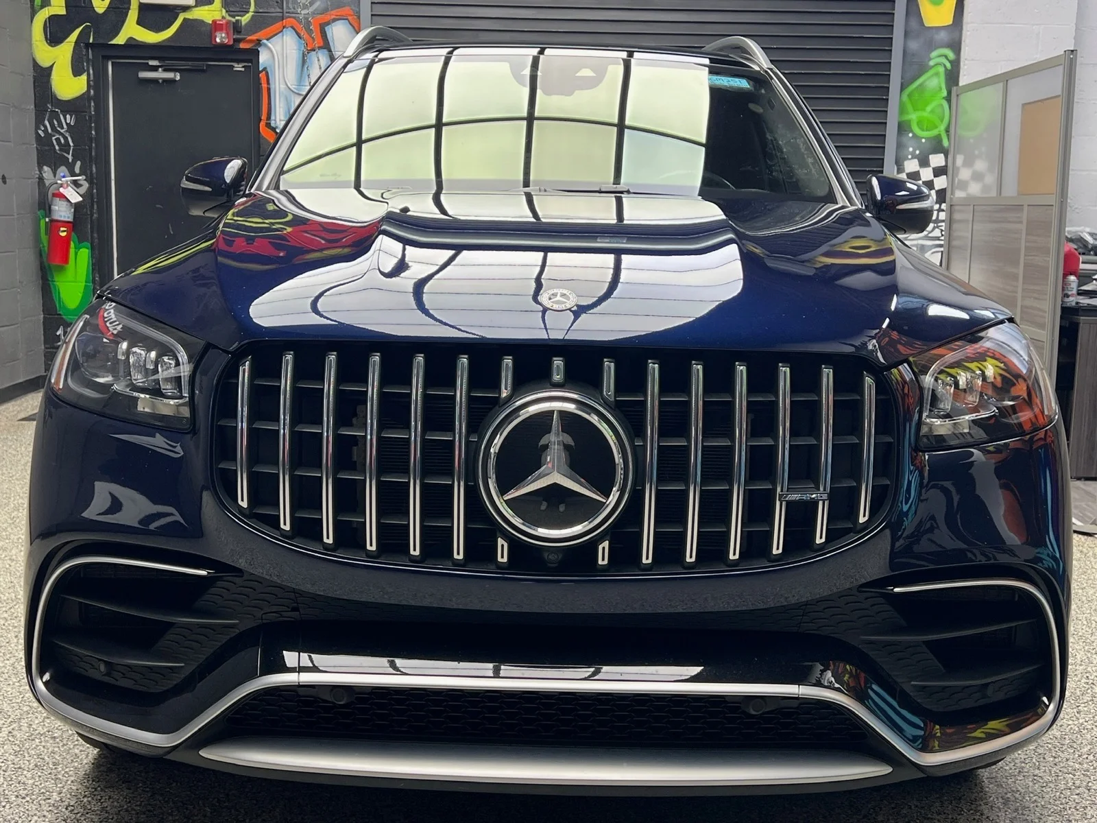 Used 2021 Lunar Blue Metallic (890) Mercedes-Benz AMG® GLS 63 image 2