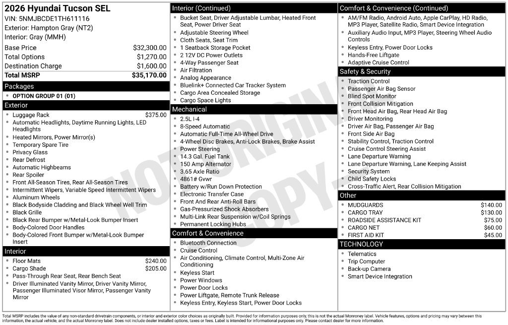 Certified Used 2026 Gray Hyundai SEL image 3