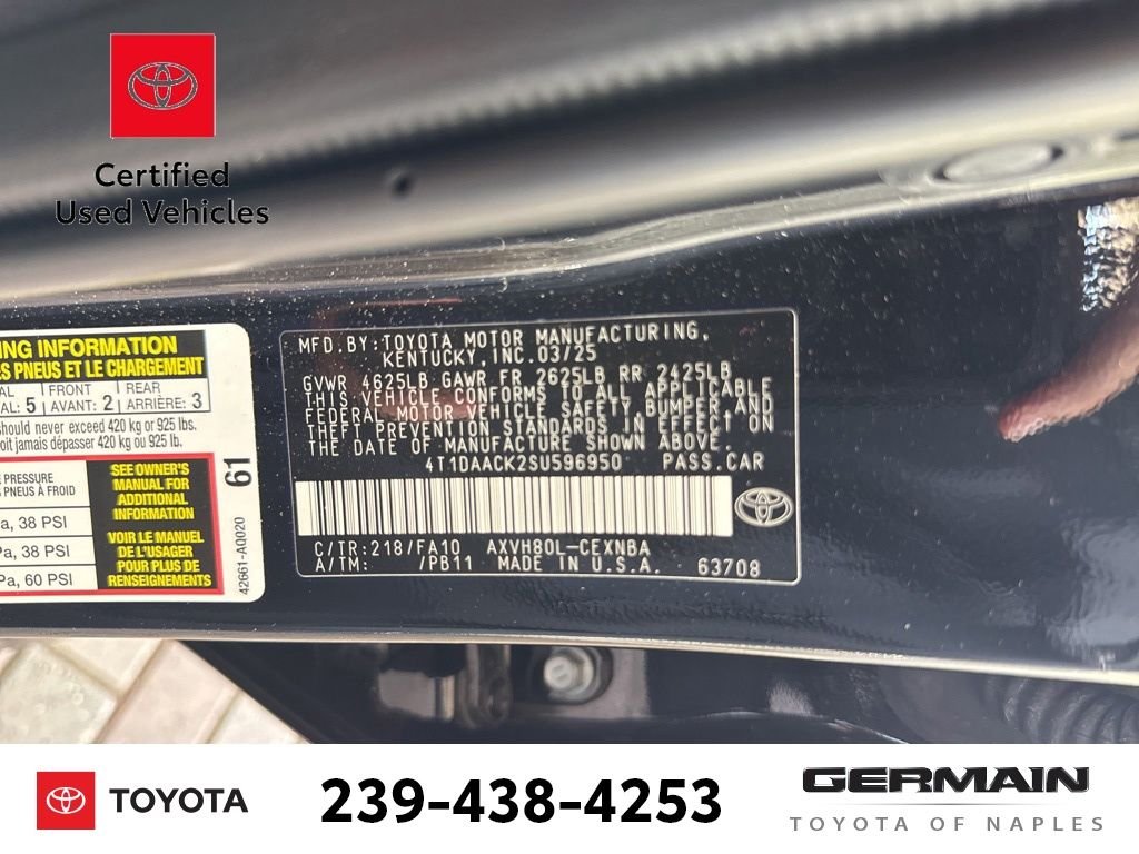 Certified Used 2025 Black Toyota LE image 22